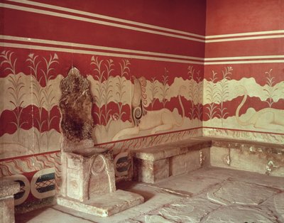 The Throne Room of Minos, 1500-1400 BC by Minoan